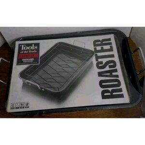 Tool Of The Trade Nonstick Roaster W/Rack New 18.5x13x3 W/Handles